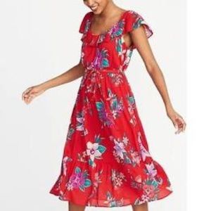 Old Navy Tropical Ruffle Sundress